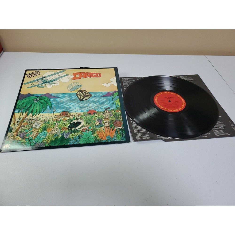 Men At Work ‎– Cargo LP 1983 Columbia ‎– QC 38660 w/ lyrics sleeve